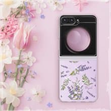 Samsung Flip6/Flip5 5G 輕薄軍規防摔水晶彩鑽手機殼-薰衣草