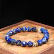 【群青/Persian Blue】自帶金箔青金石角珠 | 天然石 水晶手鍊