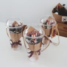 聖誕花束 \ 永生雪松 手提帶著走超可愛 迷你花束