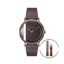 Imperfect Line 棕色矽膠錶帶手錶 32/40mm - 可定制