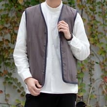 雙面夾棉背心 Quilted Vest/情侶服/簡約/秋冬/工裝/外套