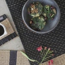 Set 2, Indigo Housewarming, Home Gifts, placemat, table mat, jute platemat