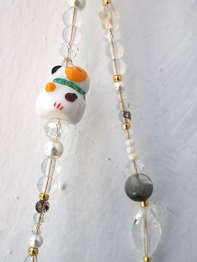 胖墩墩  仰望星空招財貓 事業運 綠幽靈 手機掛飾  附連接墊片