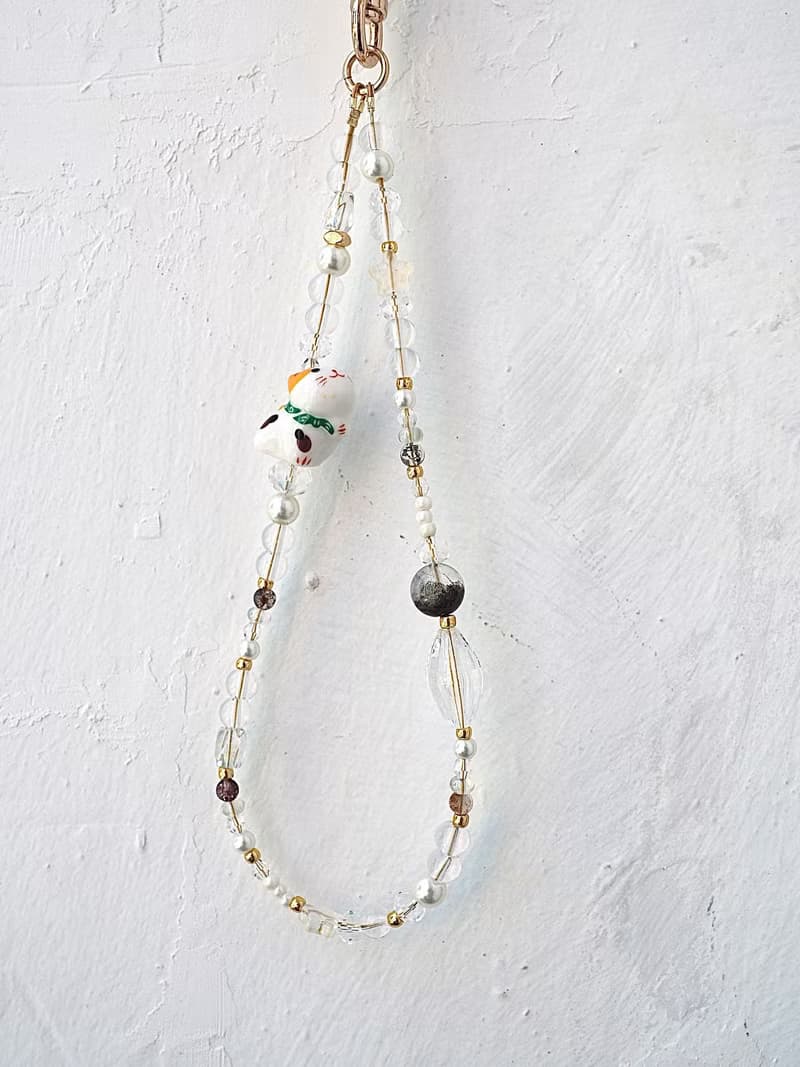 胖墩墩  仰望星空招財貓 事業運 綠幽靈 手機掛飾  附連接墊片