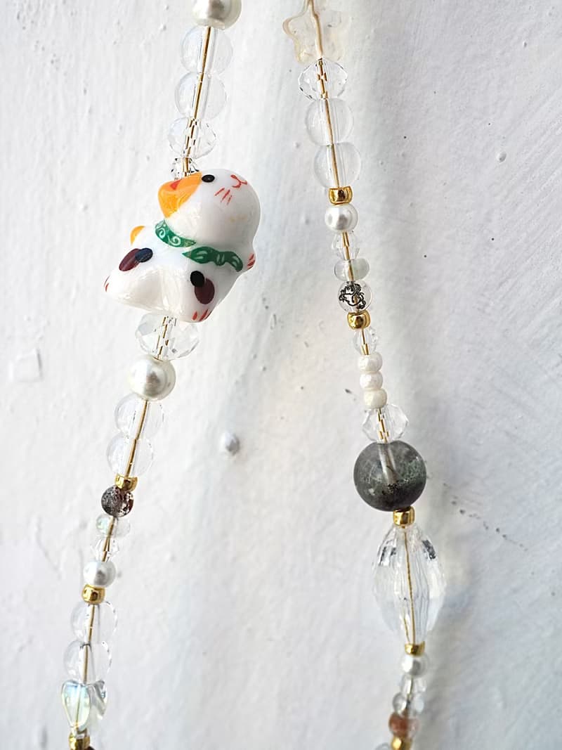 胖墩墩  仰望星空招財貓 事業運 綠幽靈 手機掛飾  附連接墊片