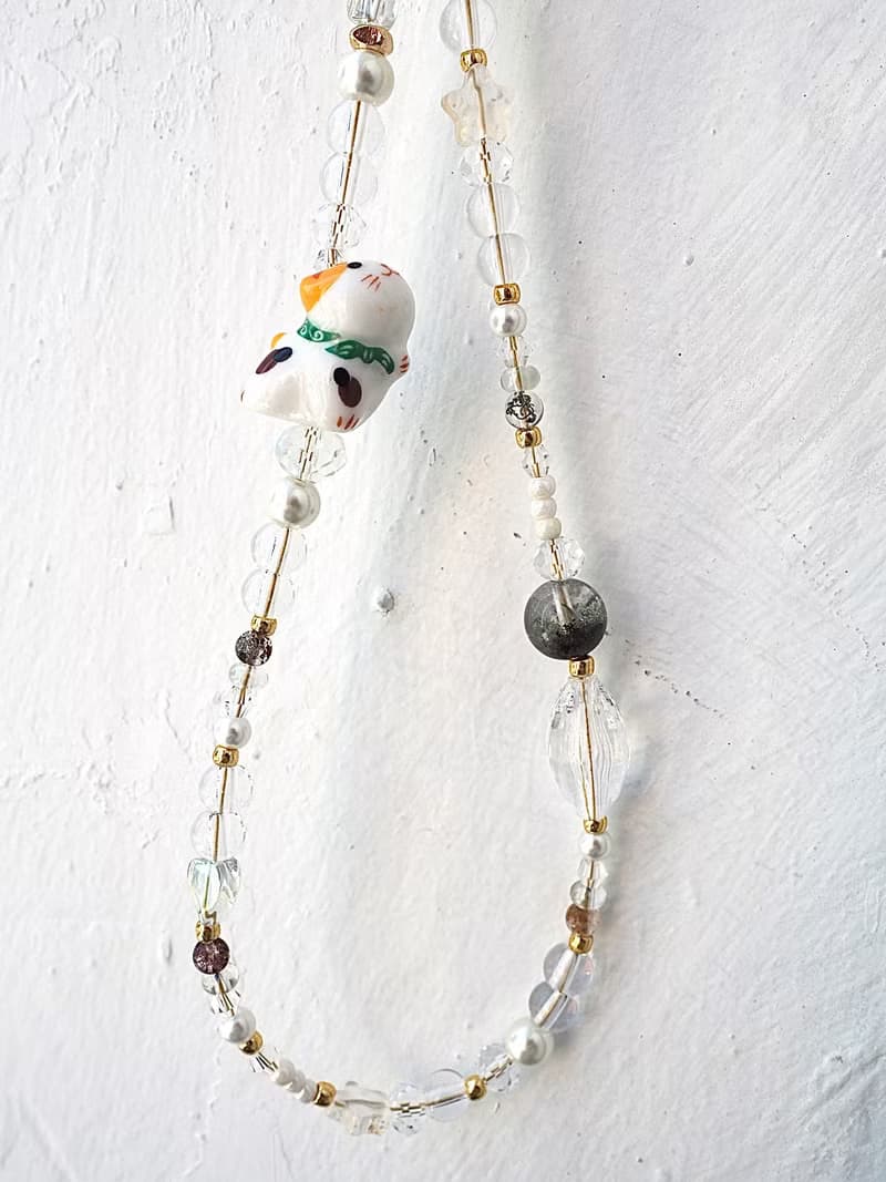 胖墩墩  仰望星空招財貓 事業運 綠幽靈 手機掛飾  附連接墊片