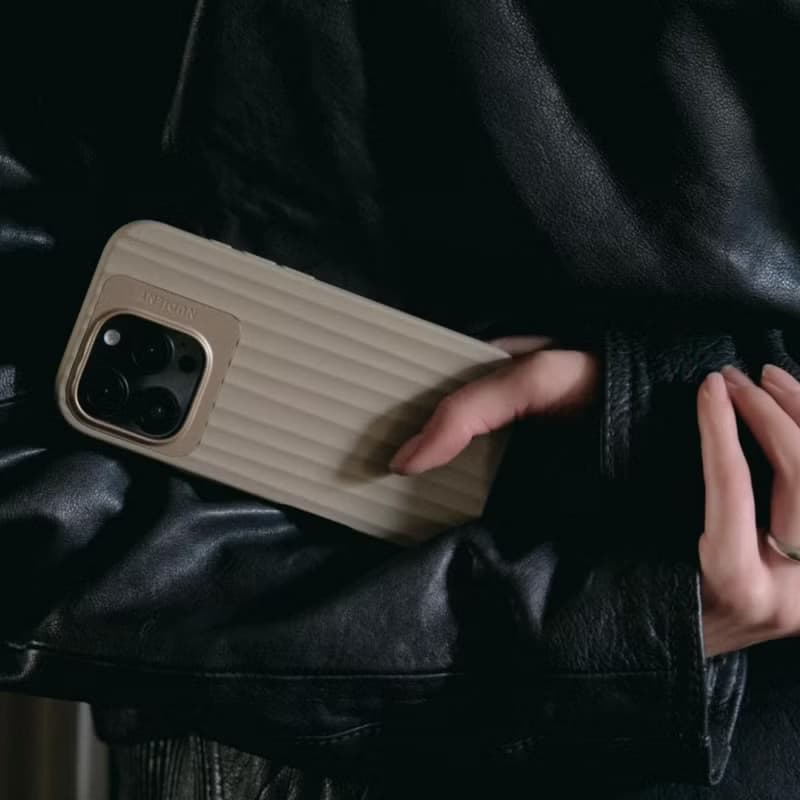 Nudient | BOLD 立體矽膠手機殼 - 亞麻米 magsafe iPhone16,15