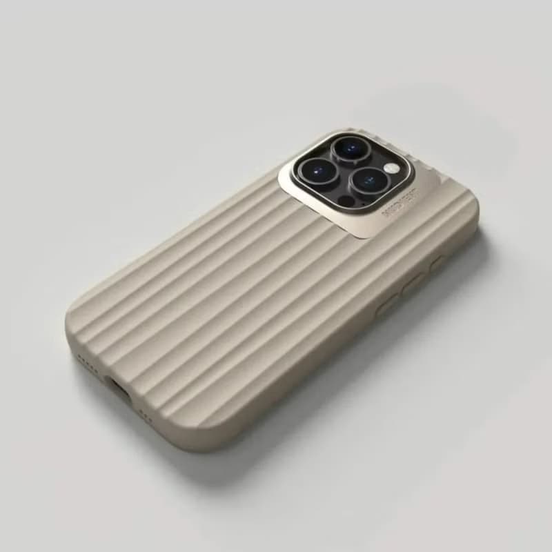 Nudient | BOLD 立體矽膠手機殼 - 亞麻米 magsafe iPhone16,15