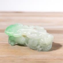 冰糯飄綠翡翠貔貅 | 天然緬甸玉翡翠A貨