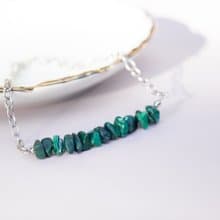 Natural Malachite Bracelet, 925 Sterling Silver, Mom's Gift, Taurus Birthstone