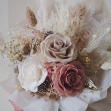 【情人節首選 // 預約自取】永生花花束 - 少女粉