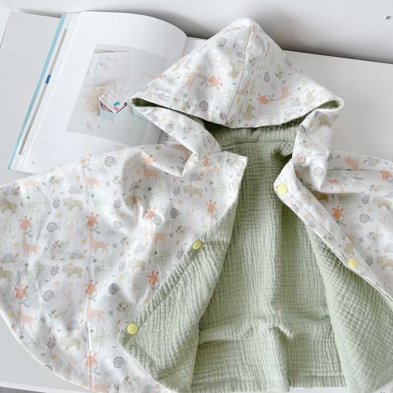 動物園Baby Zoo 手工嬰幼兒薄款斗篷 嬰兒禮物 彌月禮 週歲禮