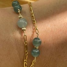 落羽松//天然翡翠A貨 藍水 晴水 美國14KGF配飾 手鍊