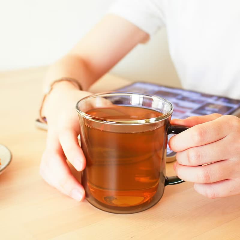 MUG雙層把手玻璃杯