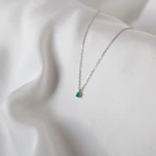 祖母綠單鑽項鍊 | 誕生石系列_5月誕生石