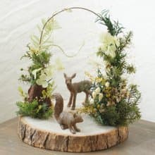 【木製系列】自然蕨野森林永生花擺飾花臺