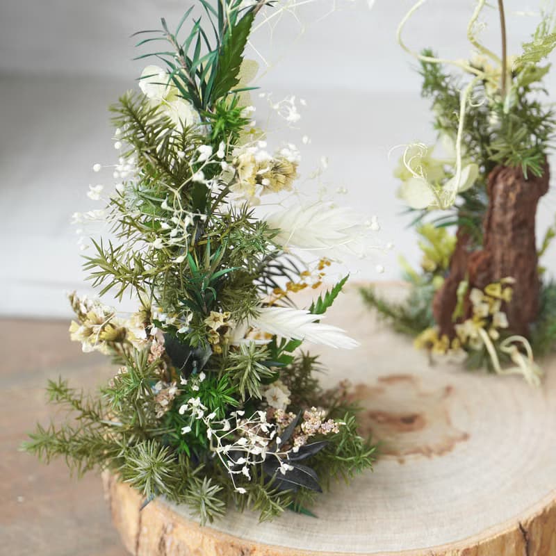 【木製系列】自然蕨野森林永生花擺飾花臺