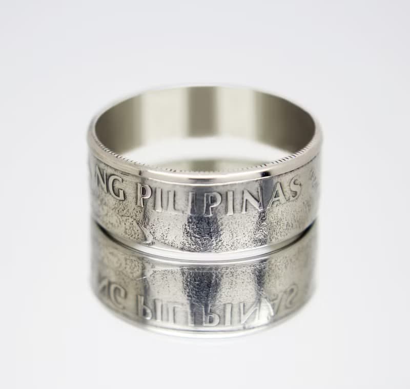 Philippines Coin Ring 1 piso 1983-1990 philippines peso ring filipino jewelry