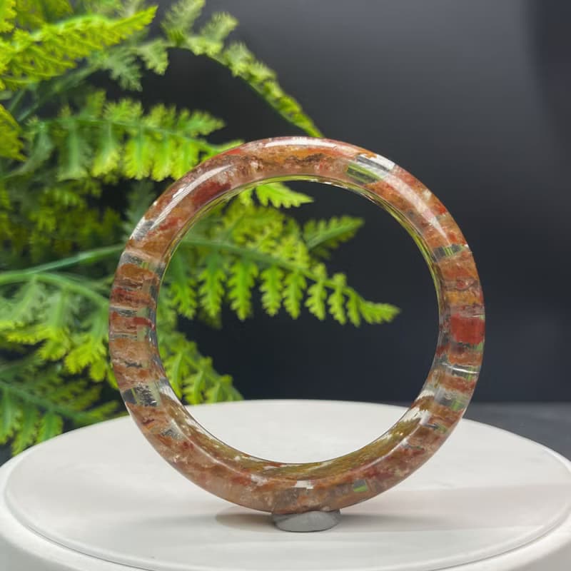 高檔 四季幽靈水晶手鐲 59MM 冰透千層異象石英手環 招財納福護身