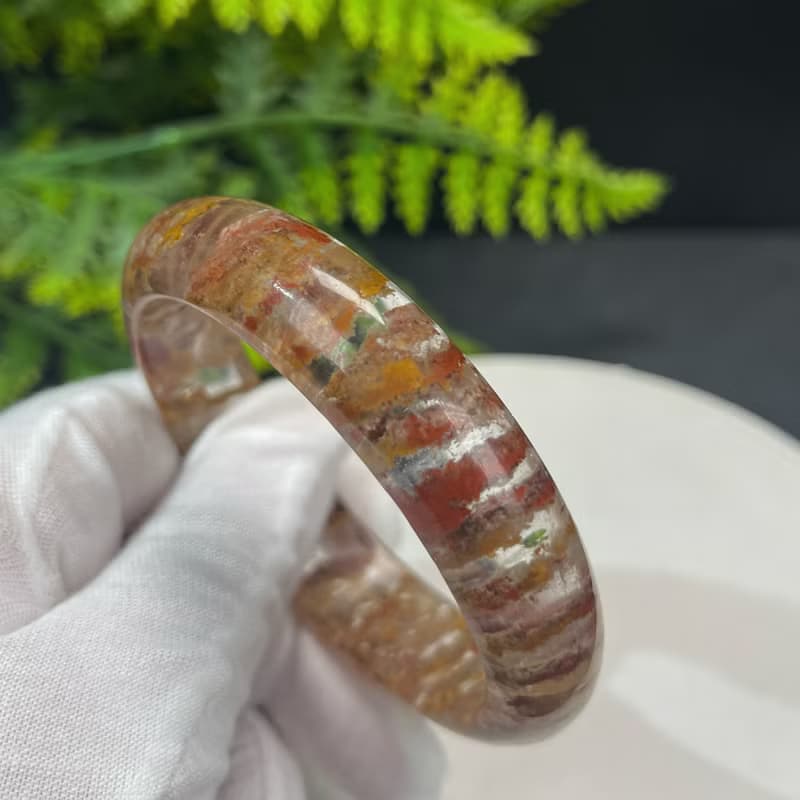 高檔 四季幽靈水晶手鐲 59MM 冰透千層異象石英手環 招財納福護身
