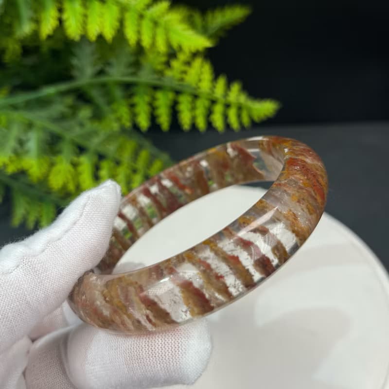 高檔 四季幽靈水晶手鐲 59MM 冰透千層異象石英手環 招財納福護身