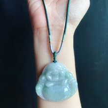 稀有 大彌勒佛 天然緬甸玉 翡翠佛公 彌勒佛 項鍊 禮物 長輩禮