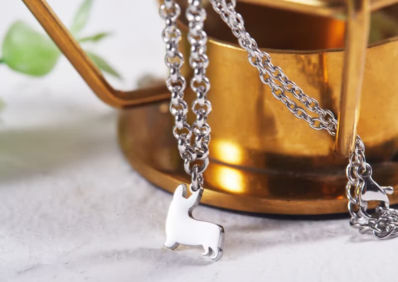 柯基手鍊-狗狗背影系列-  抗敏醫療鋼