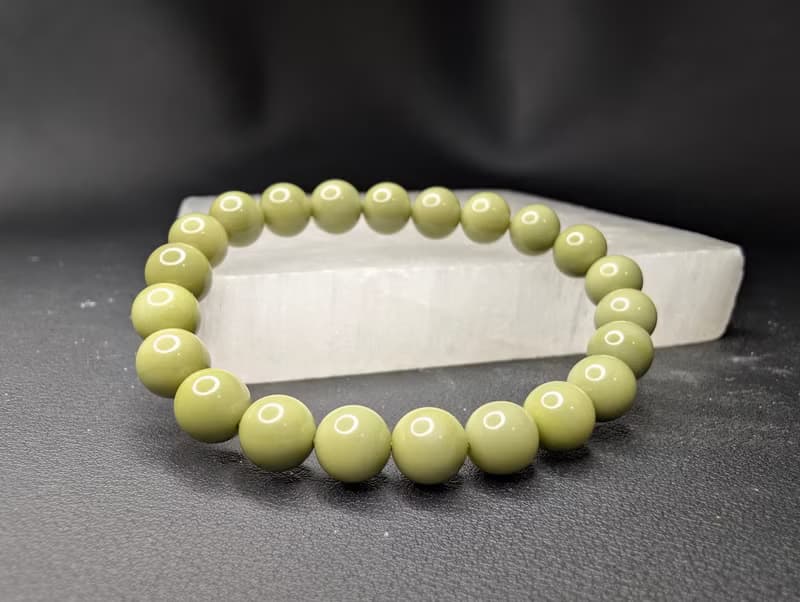 【訂製品】綠茶色阿拉善瑪瑙  8-12mm 手串 手鍊 天然水晶 水晶