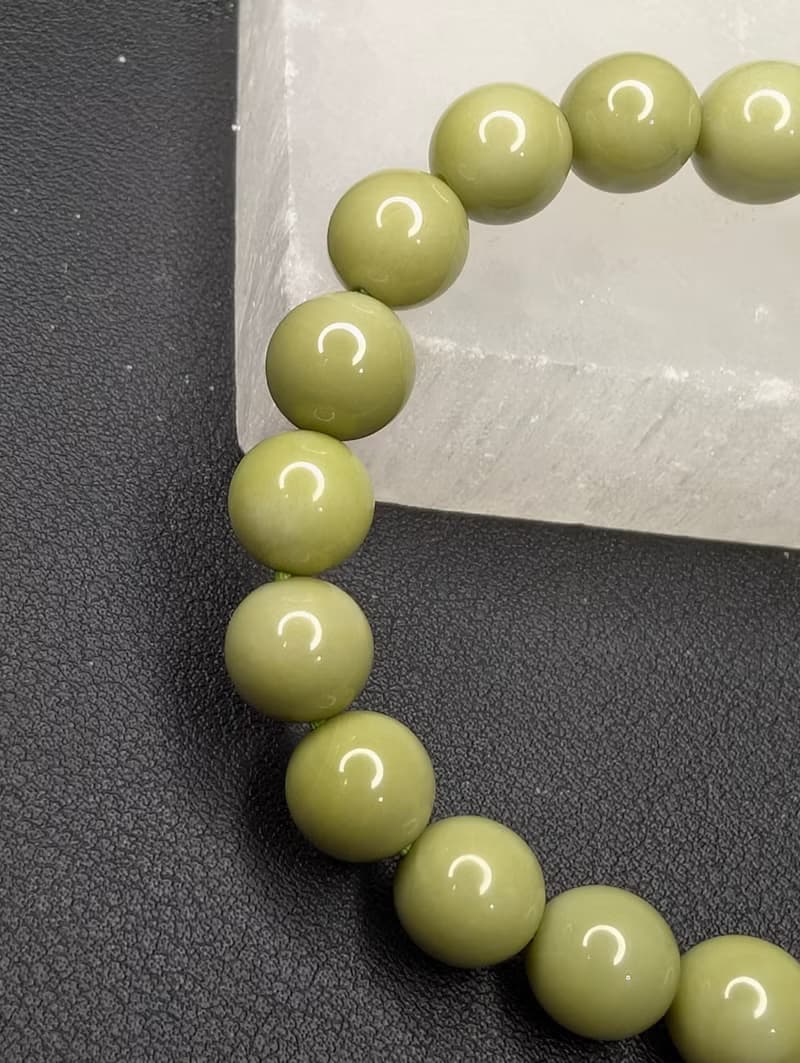 【訂製品】綠茶色阿拉善瑪瑙  8-12mm 手串 手鍊 天然水晶 水晶