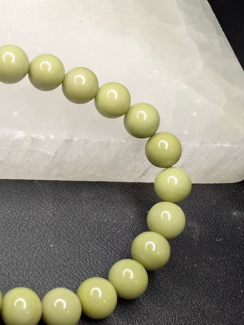 【訂製品】綠茶色阿拉善瑪瑙  8-12mm 手串 手鍊 天然水晶 水晶