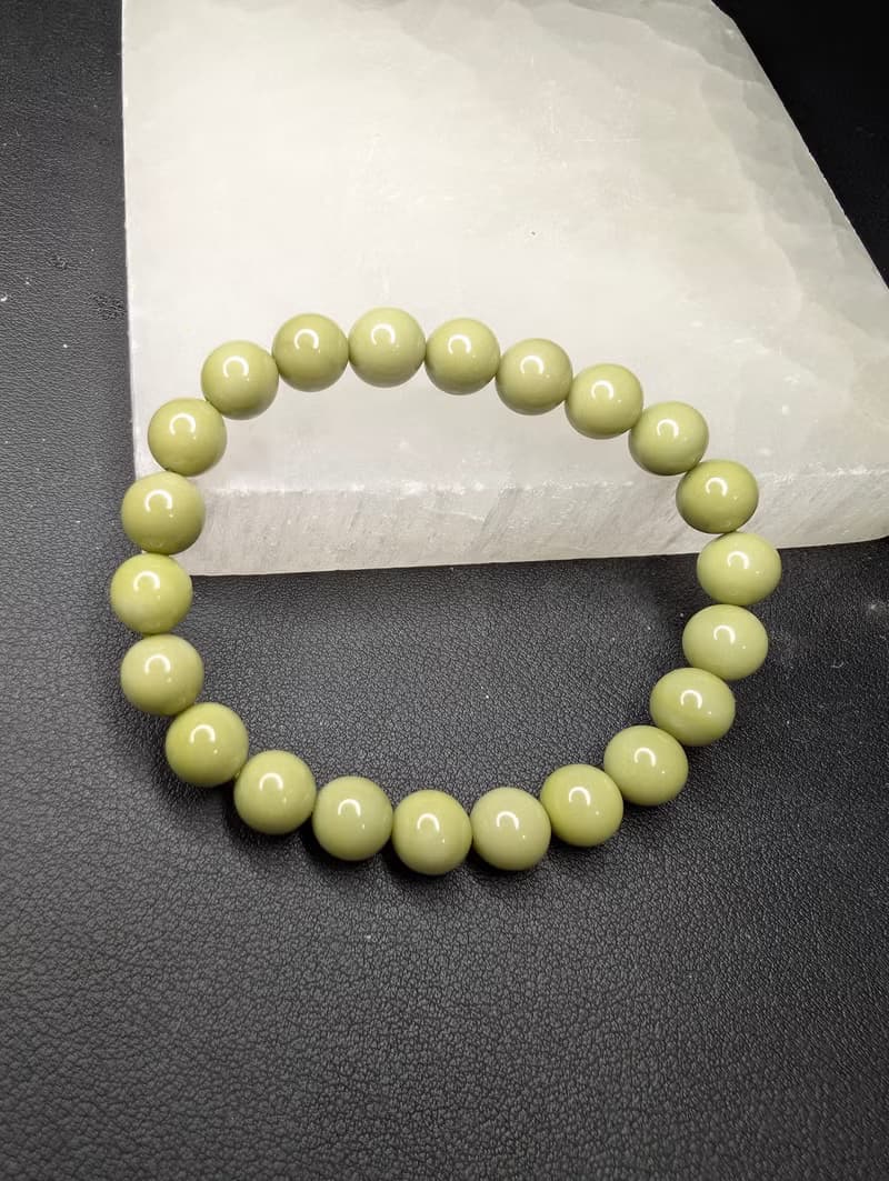 【訂製品】綠茶色阿拉善瑪瑙  8-12mm 手串 手鍊 天然水晶 水晶