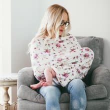 美國Copper Pearl | 多功能座椅套 哺乳巾紫羅蘭花卉  X0015C311X