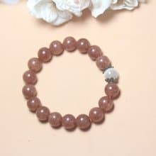 【草莓水晶】手鏈桃花石手串女款/招桃花/生日禮物/送閨蜜女友