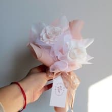 淡粉玫瑰單支 包裝小花束