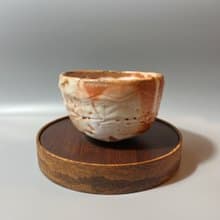 純手捏柴燒志野茶碗  / 小平凡手作