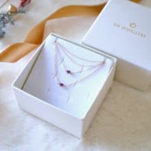 期間限定販売！クリスマスジュエリーコフレ＊極プチ♡K10YGアメシストネックレス＆ブレスレット(アンクレット)セット