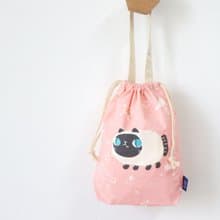 baby fishcat束口袋- Luna暹羅魚喵 粉 畢業