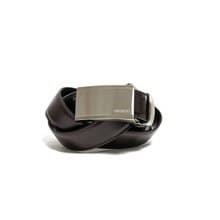 【父親節禮物】【送禮推薦】休閒商務 雙線素面板扣紳士皮帶 深咖