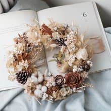 未完待續 | 純樸潔淨 乾燥花 花圈 現貨