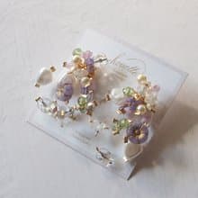 bouquet ピアス/イヤリング(purple)