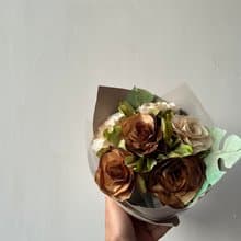 咖啡濾紙手折花束  情人節送禮首選  純手工製作