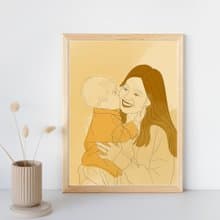 【似顏繪-個性普普風】母親節、情侶、畢業、生日、彌月、結婚