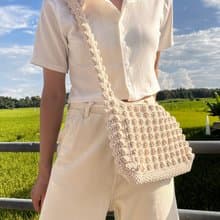 Bubble Crossbody Bag, Crochet Shoulder Bag, Cute, Handmade