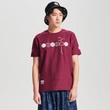 江戶勝 日系 男裝 家徽圖騰短袖T恤(紫色) #上衣