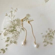 珍珠耳環 珍珠耳鍊 天然淡水珍珠耳針