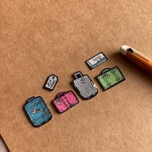 行李箱旅行貼紙_6張入///布貼紙  abbiesee貼紙簿