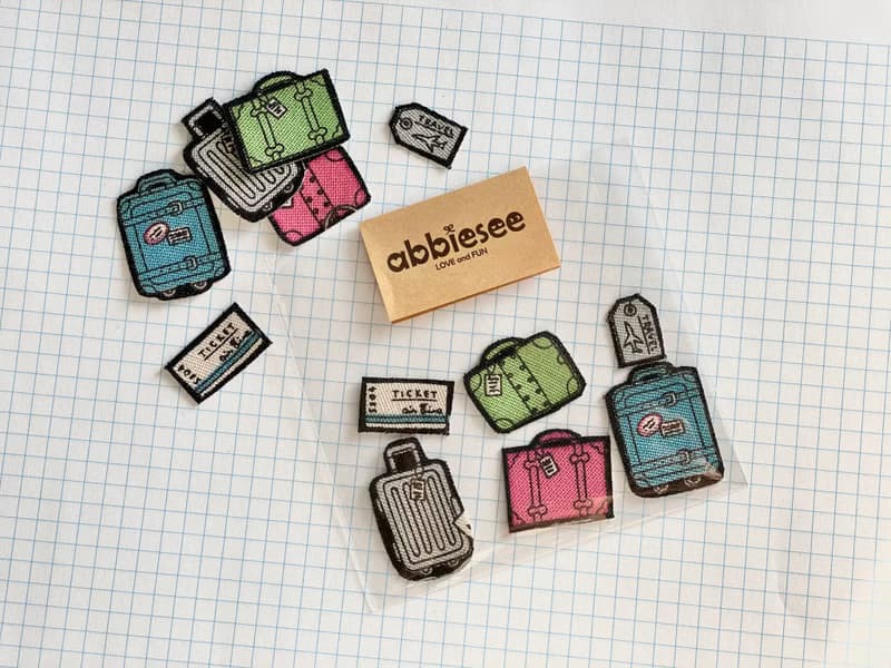 行李箱旅行貼紙_6張入///布貼紙  abbiesee貼紙簿