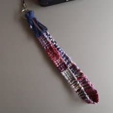 Strap14　カメラストラップ　20cm　ロング　携帯電話　手織り　purple　gift 　禮物　相機掛繩　生日禮物 【再販】