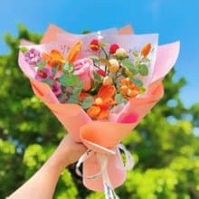 手作鉤織歡樂和諧花束