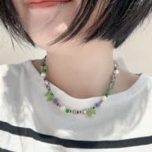 zi2.rennt串珠|Morning Glory|項鍊 花朵項鍊 手作項鍊 天然珍珠